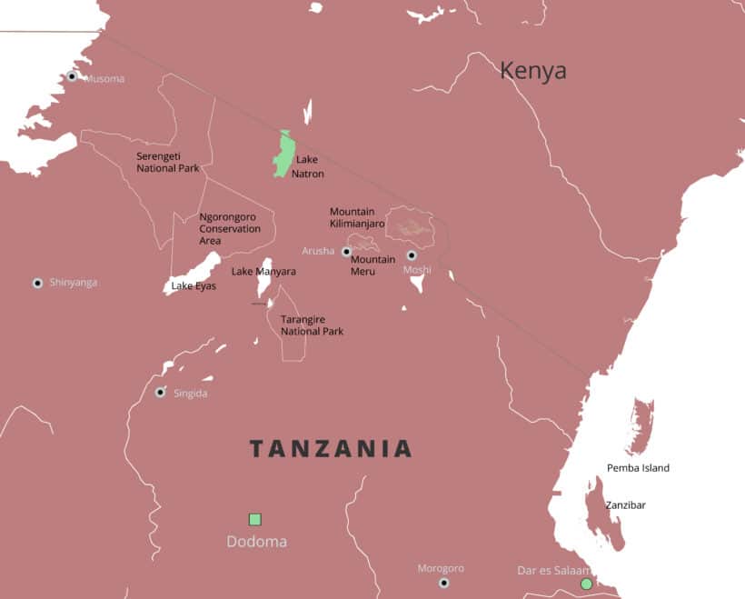 Lake Natron map