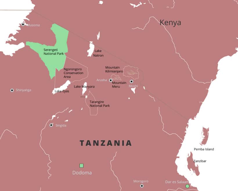 Serengeti map