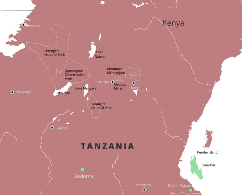 Zanzibar map